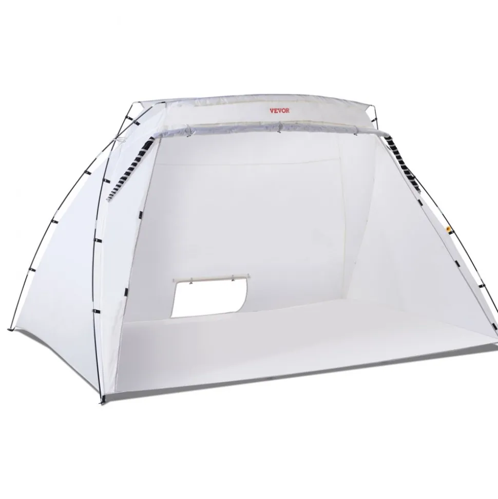 VEVOR Portable Paint Booth, Larger Spray Paint Tent with Built-in Floor & Mesh Screen, Painting Tent Station for Furniture DIY Hobby Tool, 10x7x6ft Spray Paint Shelter