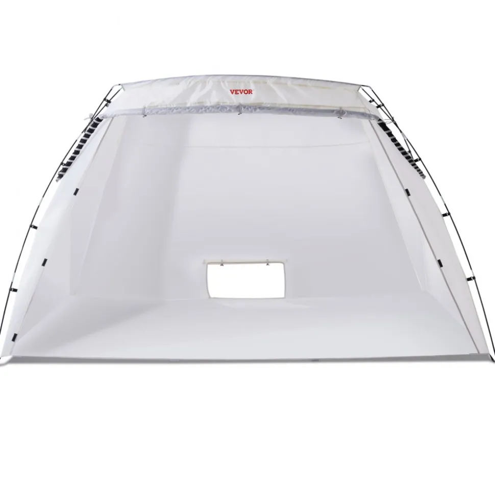 VEVOR Portable Paint Booth, Larger Spray Paint Tent with Built-in Floor & Mesh Screen, Painting Tent Station for Furniture DIY Hobby Tool, 10x7x6ft Spray Paint Shelter