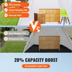 VEVOR Portable Paint Booth, Larger Spray Paint Tent with Built-in Floor & Mesh Screen, Painting Tent Station for Furniture DIY Hobby Tool, 10x7x6ft Spray Paint Shelter