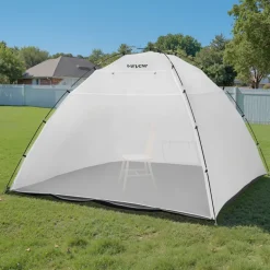 VEVOR Portable Paint Booth Tent, 116.14 x 114.96 x 79.53 inch Painting Tent Station, Spray Shelter with Built-in Floor & Mesh Screen, Large Space, Oxford Spray Painting Tents for Cupboard, Chairs