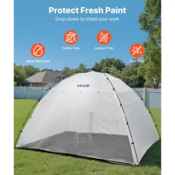 VEVOR Portable Paint Booth Tent, 28.3 x 28.5 x 29.5 inch Pop-Up Portable Spray Paint Tent with Mesh Door, Spray Painting Tents for Cabinets, Chairs, Models, Tables, Pop-Up Design, Efficient Airflow