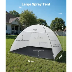 VEVOR Portable Paint Booth Tent, 28.3 x 28.5 x 29.5 inch Pop-Up Portable Spray Paint Tent with Mesh Door, Spray Painting Tents for Cabinets, Chairs, Models, Tables, Pop-Up Design, Efficient Airflow