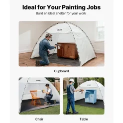 VEVOR Portable Paint Booth Tent, 28.3 x 28.5 x 29.5 inch Pop-Up Portable Spray Paint Tent with Mesh Door, Spray Painting Tents for Cabinets, Chairs, Models, Tables, Pop-Up Design, Efficient Airflow