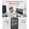 VEVOR Portable PA System, 300W Powered, Sound System Set with 8 Channel Mixer, Dual Speakers, Wireless Bluetooth, Microphone, Compact Stands, USB SD XLR RCA Inputs, Remote Control, for DJs Events