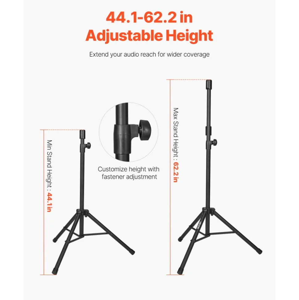 VEVOR Portable PA System, 300W Powered, Sound System Set with 8 Channel Mixer, Dual Speakers, Wireless Bluetooth, Microphone, Compact Stands, USB SD XLR RCA Inputs, Remote Control, for DJs Events