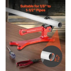 VEVOR Portable Pipe Vise, Lightweight Aluminum Pipe Vise with 1/8