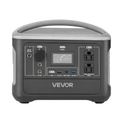 VEVOR Portable Power Station, 600W Solar Generator Power Station, 493Wh LiFePO4 Battery Backup with 8 Output Ports for Home Emergency, Outdoor Camping, RV Travel (Solar Panel NOT Included)