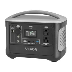 VEVOR Portable Power Station, 600W Solar Generator Power Station, 493Wh LiFePO4 Battery Backup with 8 Output Ports for Home Emergency, Outdoor Camping, RV Travel (Solar Panel NOT Included)