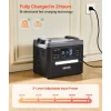 VEVOR Portable Power Station, 2400W Portable Solar Generator with 200W Foldable Solar Panel, 2160Wh Expandable LiFePO4 Battery Backup with 10 Output Ports & Adjustable Input Power for Home Camping RV