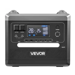 VEVOR Portable Power Station, 2400W Portable Solar Generator with 200W Foldable Solar Panel, 2160Wh Expandable LiFePO4 Battery Backup with 10 Output Ports & Adjustable Input Power for Home Camping RV