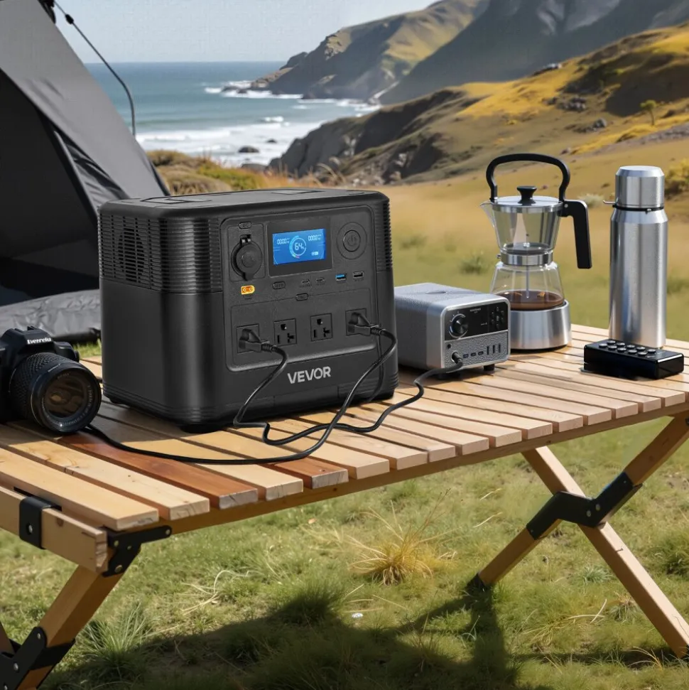 VEVOR Portable Power Station, 3600W 3840Wh Power Station Solar Generator with 10 Output Ports & Adjustable Input Power, Expandable LiFePO4 Battery Backup for Home Camping RV (Solar Panel NOT Included)
