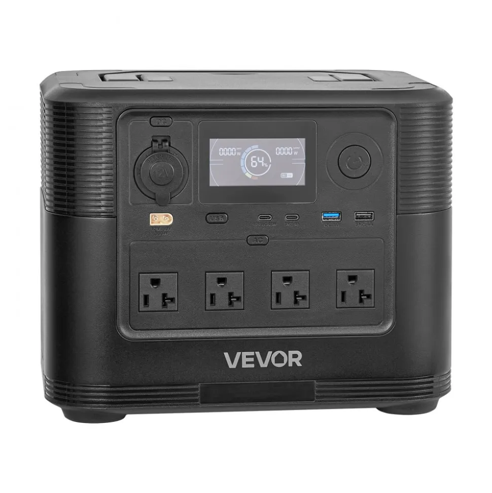 VEVOR Portable Power Station, 3600W 3840Wh Power Station Solar Generator with 10 Output Ports & Adjustable Input Power, Expandable LiFePO4 Battery Backup for Home Camping RV (Solar Panel NOT Included)