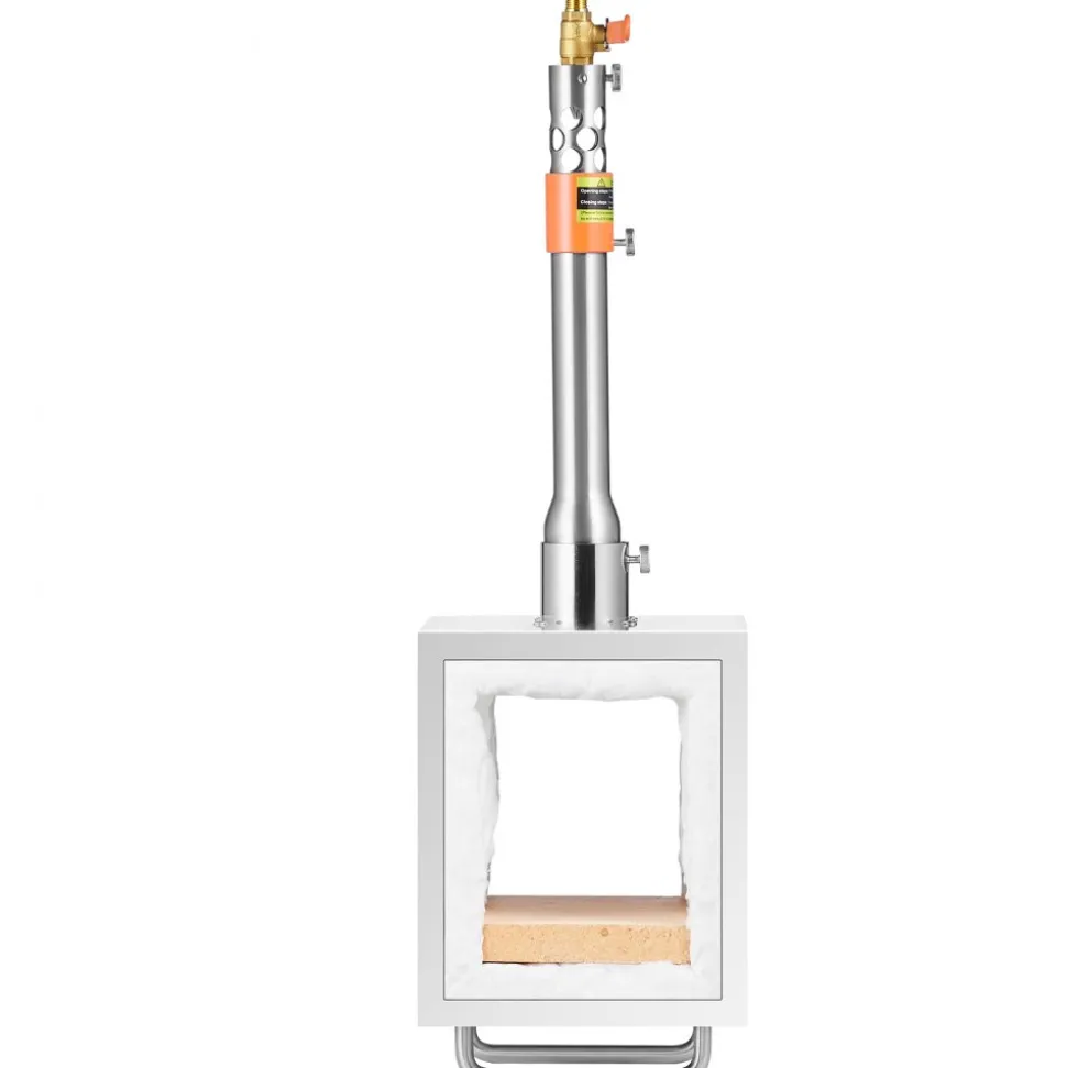 VEVOR Portable Propane Forge, 1 Burner, 2600℉ Tool and Knife Making Blacksmithing Farrier Forge, Large Capacity Square Shape, Stainless Steel Gas Forging Tools and Equipment, Use for Metal Forging