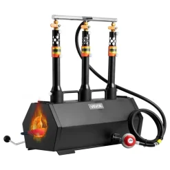 VEVOR Portable Propane Forge, 3 Burners, 2600℉ Tool and Knife Making Blacksmithing Farrier Forge, Large Capacity Hexagon, Cold-Rolled Steel Gas Forging Tools and Equipment, Use for Metal Forging