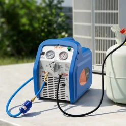 VEVOR Portable Refrigerant Recovery Machine, 1 HP 120V 60Hz Dual Cylinder AC Recovery Machine for Liquid Vapor Refrigerant, 1750 RPM Recycling Unit HVAC for Automotive & Household Air Conditioning