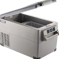 VEVOR Portable Refrigerator 37 Quart(35 Liter),12 Volt Refrigerator App Control(-4℉~68℉), Car Refrigerator Dual Zone with 12/24v DC & 110-240v AC for Camping, Travel, Fishing, Outdoor or Home Use