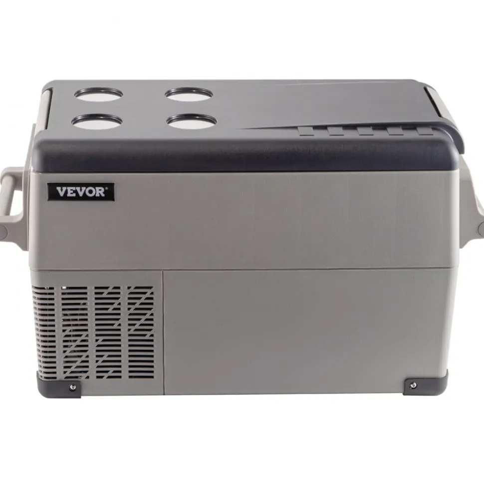 VEVOR Portable Refrigerator 37 Quart(35 Liter),12 Volt Refrigerator App Control(-4℉~68℉), Car Refrigerator Dual Zone with 12/24v DC & 110-240v AC for Camping, Travel, Fishing, Outdoor or Home Use