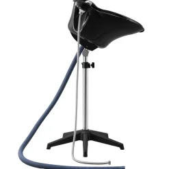 VEVOR Portable Shampoo Bowl, Deep Shampoo Sink with Adjustable Height & Angle, Includes Drain Hose, Shower Head, Lightweight Hair Wash Basin for Barber Salon Spa Center & Home Use, Black