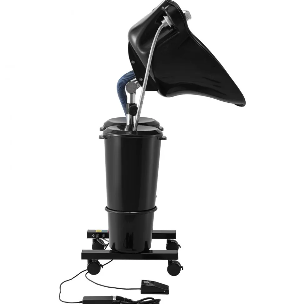 VEVOR Portable Shampoo Bowl, Shampoo Sink for Washing Hair with Electric Pump, Includes 2 Buckets 2 Showerheads, Drain Hose, Height and Angle Adjustable Portable Wash Bowl for Home Salon Use, Black