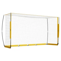 VEVOR Portable Soccer Goal, 12x6 ft Adults Kids Backyard Soccer Net, Large Practice Soccer Net, Steel Fiberglass Structure Training Goal Set, All-Weather Outdoor Soccer Goals with Carry Bag, Yellow