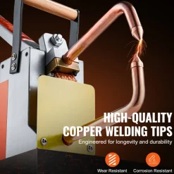 VEVOR Portable Spot Welder, 1/8-inch Spot Welder Machine with 1.5KVA Input Capacity, Handheld Welding Tip Gun, Metal Sheet Spot Welding Machine for Steel Plates