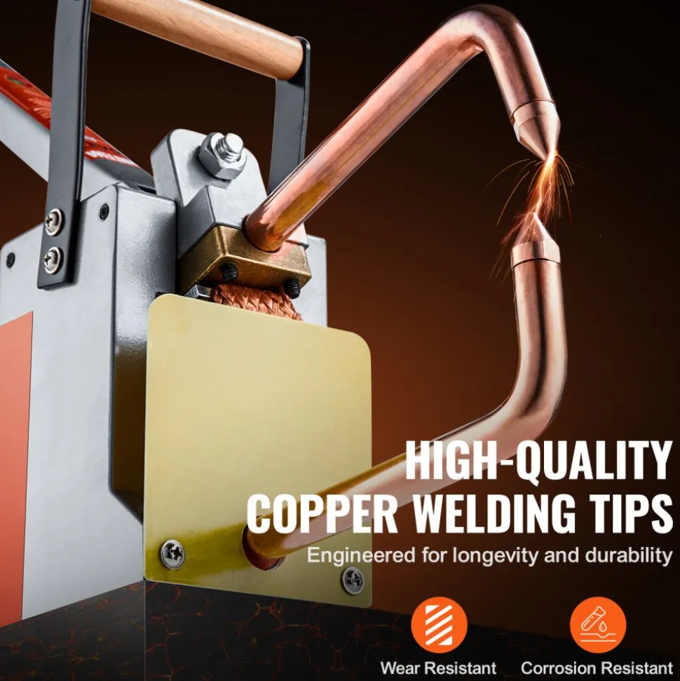 VEVOR Portable Spot Welder, 1/8-inch Spot Welder Machine with 1.5KVA Input Capacity, Handheld Welding Tip Gun, Metal Sheet Spot Welding Machine for Steel Plates