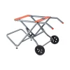 VEVOR Portable Table Saw Stand, 350 lbs Load Capacity, Rolling Foldable Table Saw Table with 8 Inches Rubber Wheels, Heavy Duty Construction, Easy Storage, Universal for Most Brands of Table Saws