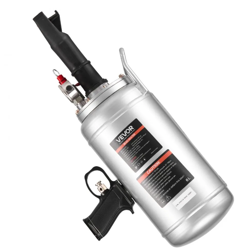 VEVOR Portable Tire Bead Seater, 1.6 Gal / 6 L Air Bead Blaster, Handheld Tire Inflator Tool, 87-116 PSI Operating Pressure, Trigger Seating Inflator for Car, Compact SUV, Light Truck, E-Bike, RV, ATV