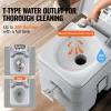 VEVOR Portable Toilet for Camping, Porta Potty with Carry Bag, 5.3 Gal Waste Tank & 3.2 Gal Flush Tank, Push-Button Pressurized Flush Commode, Leak-proof and Odourless Travel Toilet for Camping Car