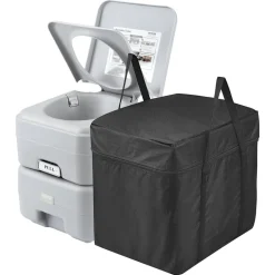 VEVOR Portable Toilet for Camping, Porta Potty with Carry Bag, 5.3 Gal Waste Tank & 3.2 Gal Flush Tank, Push-Button Pressurized Flush Commode, Leak-proof and Odourless Travel Toilet for Camping Car