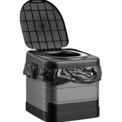 VEVOR Portable Toilet, 330 lbs Load Capacity, Folding Camping Toilet for Adults, Outdoor Travel Potty with Carry Bag, Trash Bags, Suitable for Home Use, RV Travel, Camping, Hiking, Boating, Car, Trips