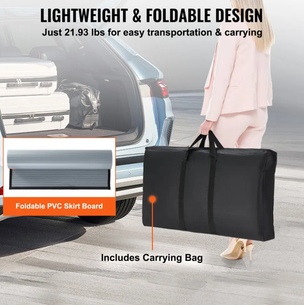 VEVOR Portable Tradeshow Podium Table, 35.43" x 19.29" x 37.01", Display Exhibition Counter Stand Booth Fair with Wall, Foldable Promotion Retail Bar Table Pop Up Podium Counter with Carrying Bag
