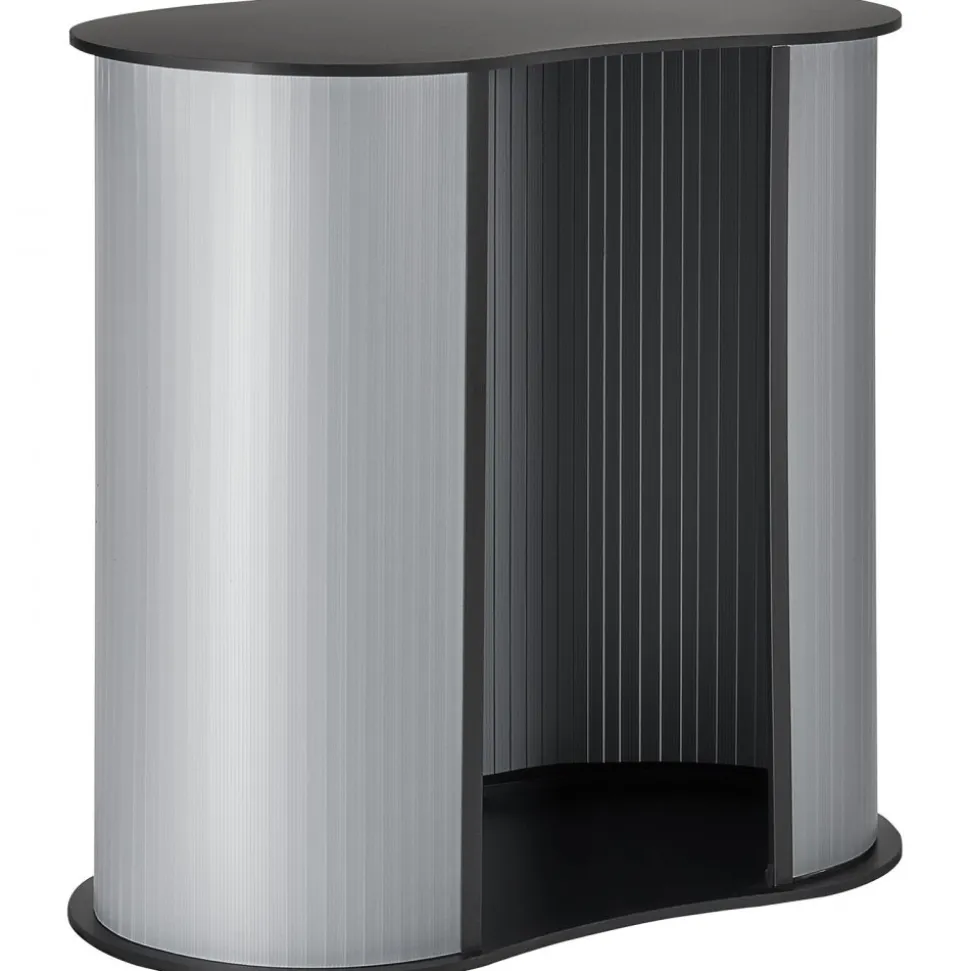 VEVOR Portable Tradeshow Podium Table, 35.43" x 19.29" x 37.01", Display Exhibition Counter Stand Booth Fair with Wall, Foldable Promotion Retail Bar Table Pop Up Podium Counter with Carrying Bag