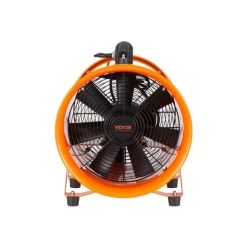 VEVOR Portable Ventilator, 10 inch Heavy Duty Cylinder Fan with 33ft Duct Hose, 350W Strong Shop Exhaust Blower 1948CFM, Industrial Utility Blower for Sucking Dust, Smoke, Smoke Home/Workplace