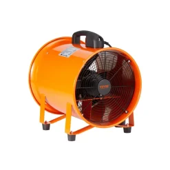 VEVOR Portable Ventilator, 8 inch Heavy Duty Cylinder Fan with 16.4ft Duct Hose, 195W Strong Shop Exhaust Blower 1070CFM, Industrial Utility Blower for Sucking Dust, Smoke, Smoke Home/Workplace