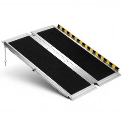 VEVOR Portable Wheelchair Ramp, 3FT, Non-Slip Aluminum Folding Handicap Ramp for Wheelchair, 800 lbs Capacity, Door Threshold Ramps for Home Steps, Stairs, Entry, Threshold, Doorways, Scooter, Curbs