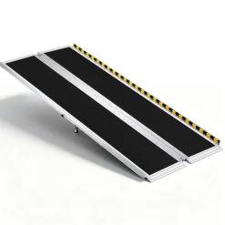 VEVOR Portable Wheelchair Ramp, 6FT, Non-Slip Aluminum Folding Handicap Ramp for Wheelchair, 800 lbs Capacity, Door Threshold Ramps for Home Steps, Stairs, Entry, Threshold, Doorways, Scooter, Curbs