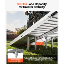 VEVOR Portable Wheelchair Ramp, 6FT, Non-Slip Aluminum Folding Handicap Ramp for Wheelchair, 800 lbs Capacity, Door Threshold Ramps for Home Steps, Stairs, Entry, Threshold, Doorways, Scooter, Curbs