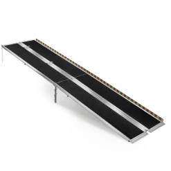 VEVOR Portable Wheelchair Ramp, 10FT, Non-Slip Aluminum Folding Handicap Ramp for Wheelchair, 800 lbs Capacity, Door Threshold Ramps for Home Steps, Stairs, Entry, Threshold, Doorways, Scooter, Curbs