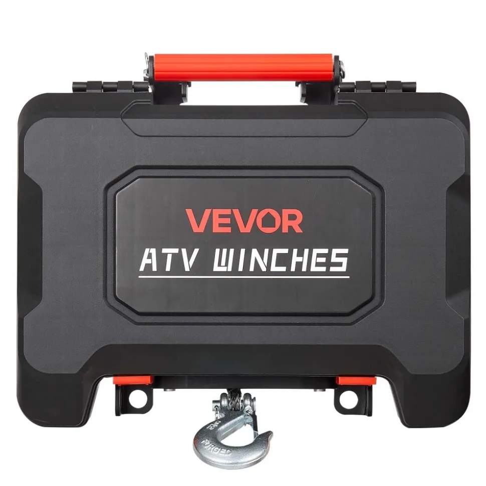 VEVOR Portable Winch, 6000 lbs 12V DC Electric Winch with Synthetic Rope, Wireless & Wired Remotes, Box-Style Recovery Kit with Fairlead, Clevis Hook, Strap for ATV UTV Off-Road Outdoor Pulling Tasks