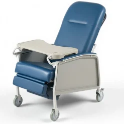 VEVOR 3-Position Geri Reclining Chair 500LBS Capacity Geri Chair Recliner, Comfortable Medical Recliner Chairs with 4 Wheels, Soft Padded Seat & Tray Table for Hospitals, Clinics, Geriatric Home Care
