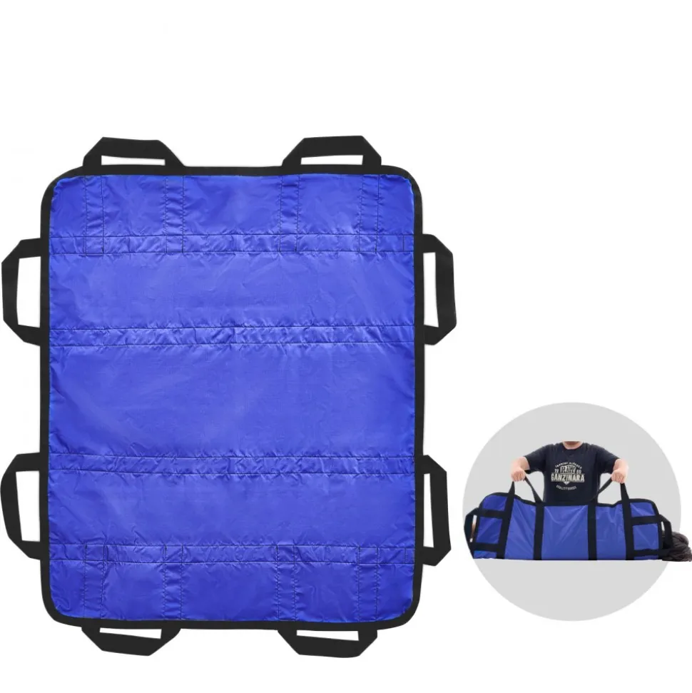VEVOR Positioning Bed Pad with 8 Reinforced Handles, 48" x 40" Lifting, Turning, Repositioning, Patient Transfer Sheet Washable for Elderly, Patient, Bedridden, 400LBS Capacity
