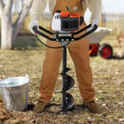 VEVOR Post Hole Digger, 43cc 1250W Auger Post Hole digger, Gas Powered Earth Digger with 8
