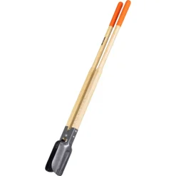 VEVOR Post Hole Digger, Heavy Duty Post Hole Digger with Wood Handle, Manual Hole Digger with Scale Markings and Metal Blade, Post Hole Digger Tool for Digging Yard Work Gardening Outdoors, 57.5-Inch