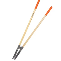 VEVOR Post Hole Digger, Heavy Duty Post Hole Digger with Wood Handle, Manual Hole Digger with Scale Markings and Metal Blade, Post Hole Digger Tool for Digging Yard Work Gardening Outdoors, 57.5-Inch