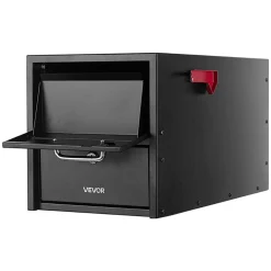 VEVOR Post Mount Mailbox, Anti-Pry & Anti-Theft Mailboxes for Outside, Heavy Duty Lockable Mail Box with Magnetic Door, Weather-Resistant Metal Post Box for House Outside 21.06 x 10.63 x 11.22 in