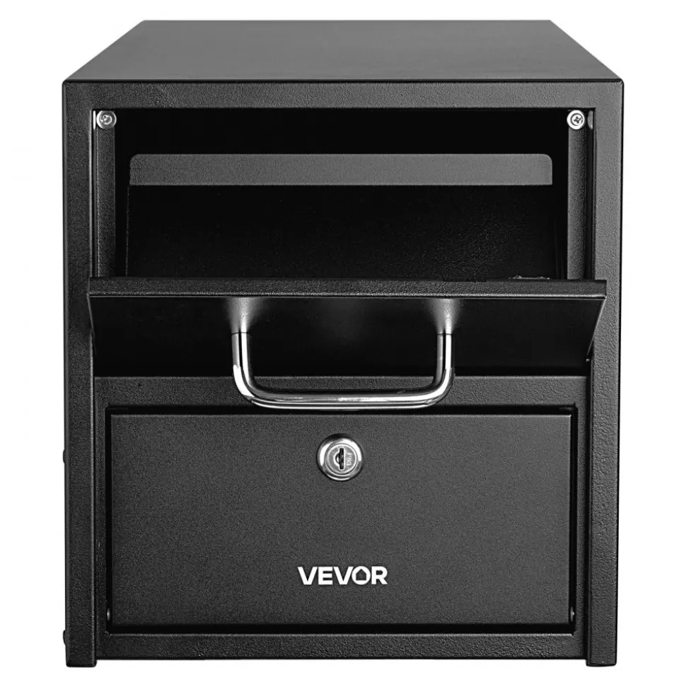 VEVOR Post Mount Mailbox, Anti-Pry & Anti-Theft Mailboxes for Outside, Heavy Duty Lockable Mail Box with Magnetic Door, Weather-Resistant Metal Post Box for House Outside 21.06 x 10.63 x 11.22 in