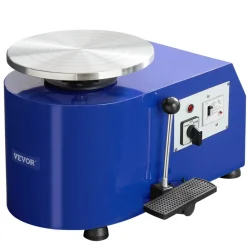 VEVOR Pottery Wheel for Adults and Beginners, 350W, 11in Clay Wheel Forming Machine, Adjustable 0-300RPM Speed Handle and Pedal Control, ABS Detachable Basin, Accessory Kit for Craft DIY, Blue Updated