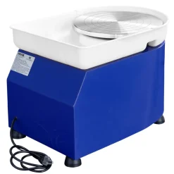 VEVOR Pottery Wheel for Adults and Beginners, 350W, 11in Clay Wheel Forming Machine, Adjustable 0-300RPM Speed Handle and Pedal Control, ABS Detachable Basin, Accessory Kit for Craft DIY, Blue Updated