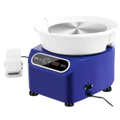 VEVOR Pottery Wheel, 11 inch Pottery Forming Machine, 350W Electric Wheel for Pottery with Foot Pedal and LCD Touch Screen, Direct Drive Ceramic Wheel with Shaping Tools for DIY Art Craft, Blue